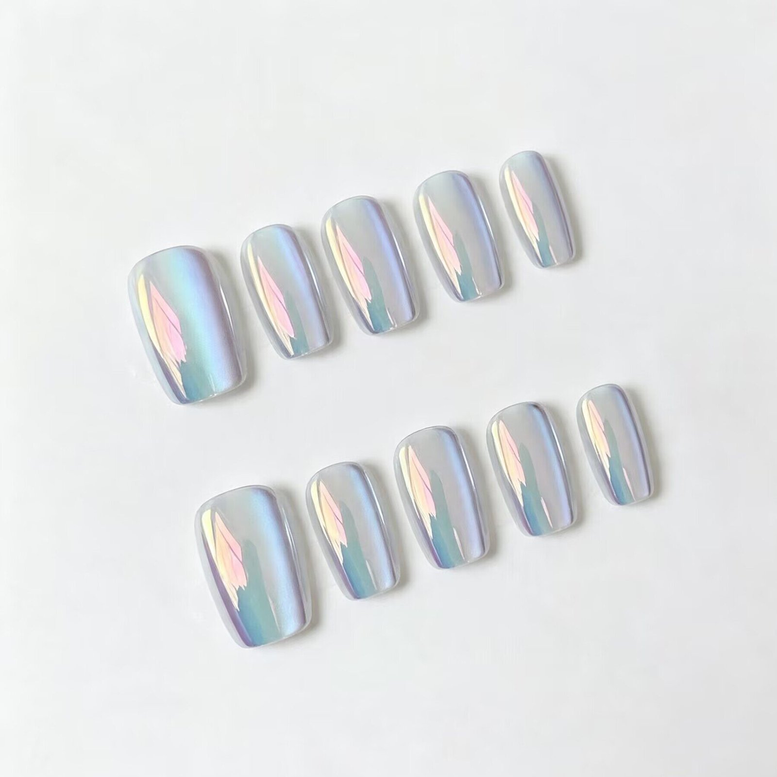 Electroplated Cyan Blue Nail Tips